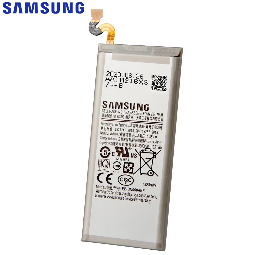 Original Erstatning Samsung Batteri Til Galaxy Note 8 Note8 N9508 N9500 Projekt Baikal Ægte Batteri EB-BN950ABE EB-BN950ABA 3