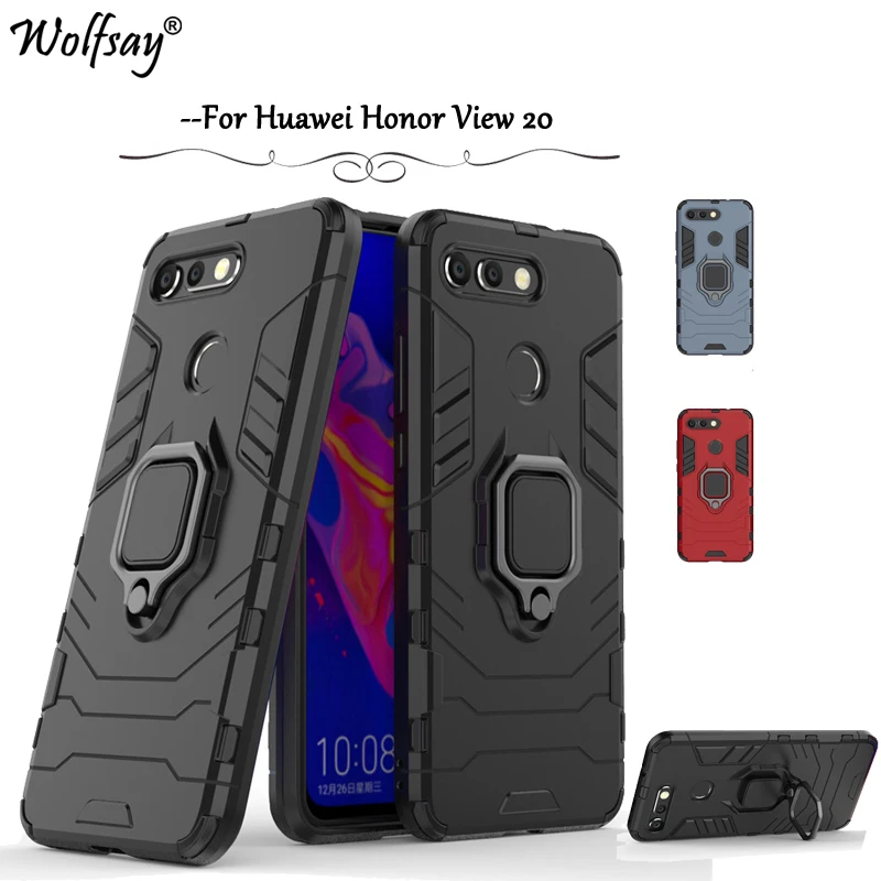 For Huawei Honor Udsigt 20 Tilfælde Stødsikkert Rustning Silikone Cover Hårdt PC Phone Case For Ære Udsigt 20 Bagsiden Til Ære Udsigt 20 3