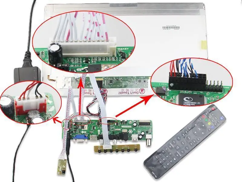 Kit til LP156WH4(TL)(N2) fjernbetjening, VGA-LCD-LED TV AV 1366X768-Panel Skærm USB HDMI 40pin LVDS 15.6