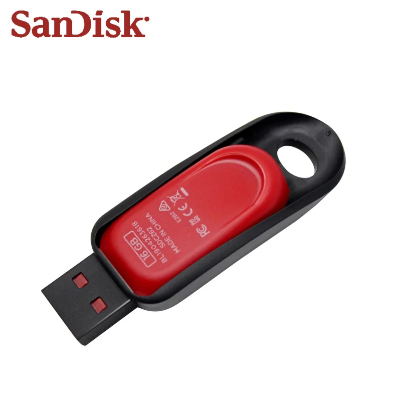 Original SanDisk USB 2.0 hukommelsesnøgle 32GB, 64GB 16GB Flash-Drev Mini-Sort U Stick lagerenhed Til Computer 3