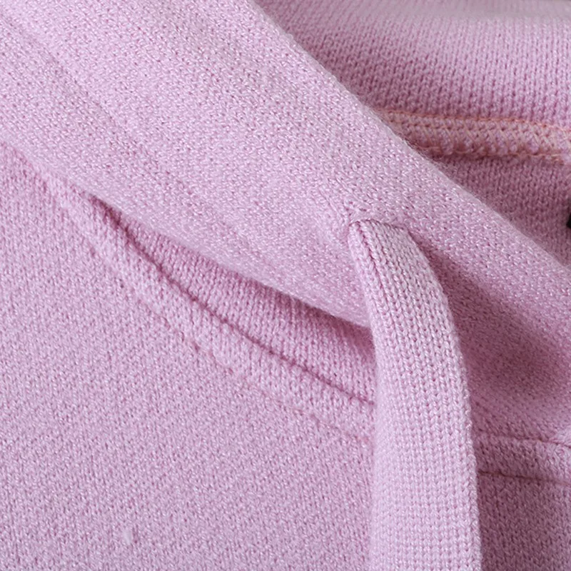 Artsnie Streetwear Oversize Sweatshirts Kvinder Vinteren 2020 Hætteklædte Langærmet Trøjer Strikket Lommer Pink Sweatshirts Mujer 3