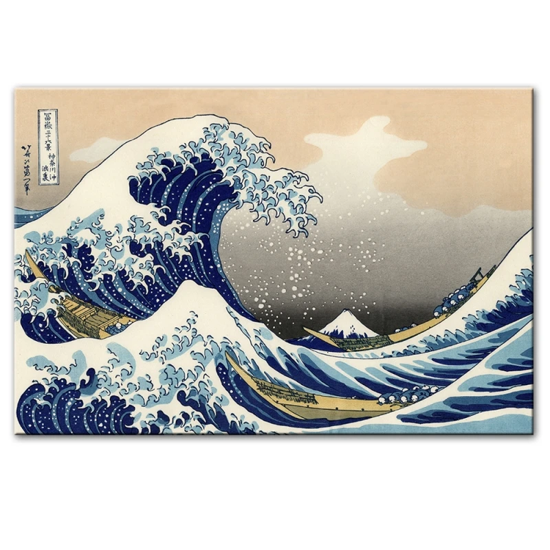 Den Store Wave off Kanagawa Lærred Malerier Japansk Berømte Art Prints Væg Kunst Billeder til stuen Hjem Indretning (Ingen Ramme) 3