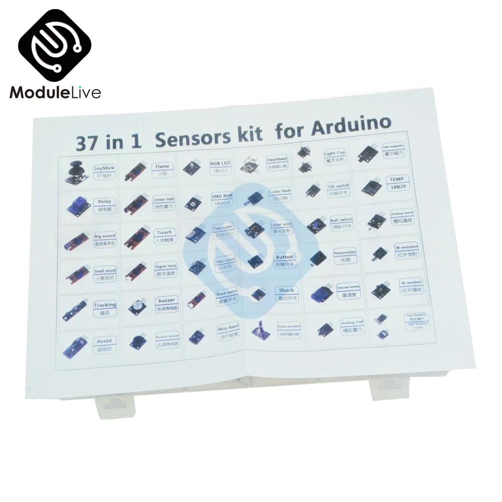 37 I 1 Sensor Kit Til Arduino Raspberry Pi Begyndere At Lære Nøgler Sensorer Modul Ultimative Matchede Box Top Kvalitet 3