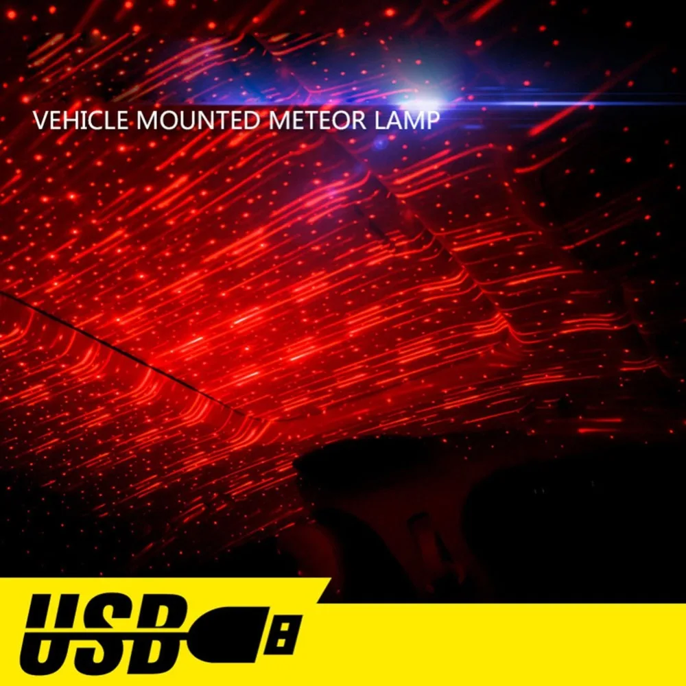 Bil LED Atmosfære Meteor Lys Indretning USB Himlen en Stjerneklar Loft projektion Lampe 3