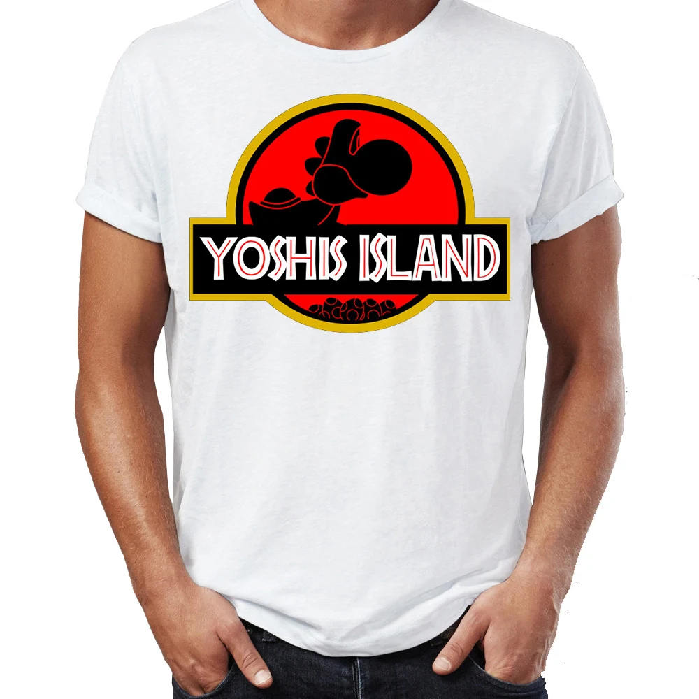 Kortærmet T-Shirt Jurassic Yoshi Sjove Raptor Artsy Fantastisk Grafik Trykt Tee 3