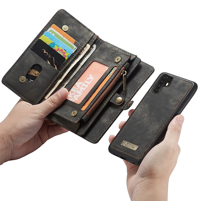 Læder taske Til iPhone 7 8 6 6s Plus X XR XS Antal Tilfælde Flip Wallet Cover Til Huawei P20 Lite Mate 20 P30 Pro Magnet Telefonen Sag 3