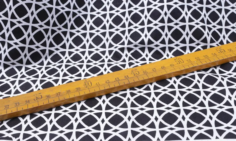 1 meter bomuld stof særlige geometriske print håndlavet DIY tøjet klud T559 3