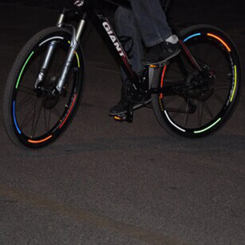 ROCKBROS DIY Reflekterende Fluorescerende Fixed Gear Cykel Cykel Bicicletas Cykling Shox Rem-Cyklus Fælgen Klistermærker, Mærkater 7pcs 3