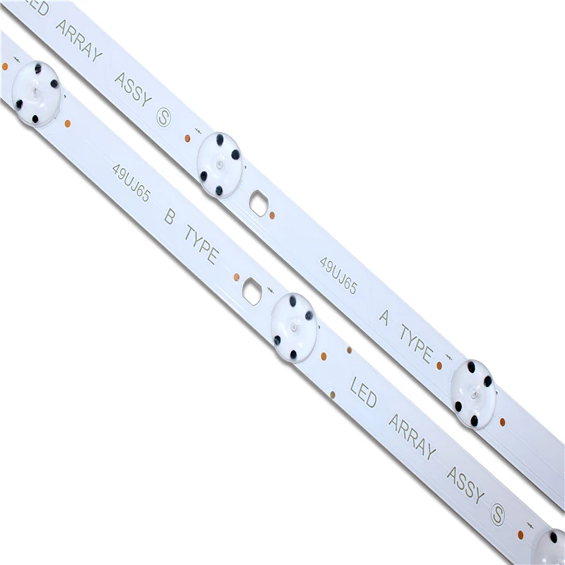 Nye 6 STK/sæt LED-baggrundsbelysning strip for LG 49UJ701V 49UJ65 A B TYPE 17Y 49UJ65_A_27LED 49UJ65_B_27LED EAV632632404 3