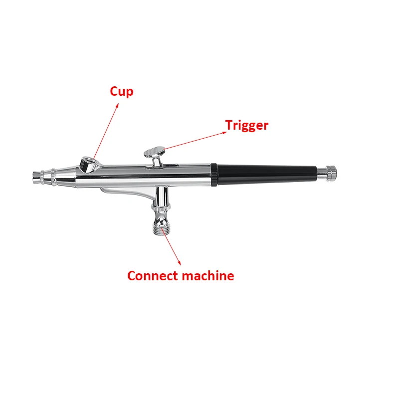 2cc/7cc Cup Dual Action Airbrush sprøjtepistol med Kompressor Paint Airbrush Pistol Kit til Nail Art/Make Up/Model/Kage/Bil Maleri 3