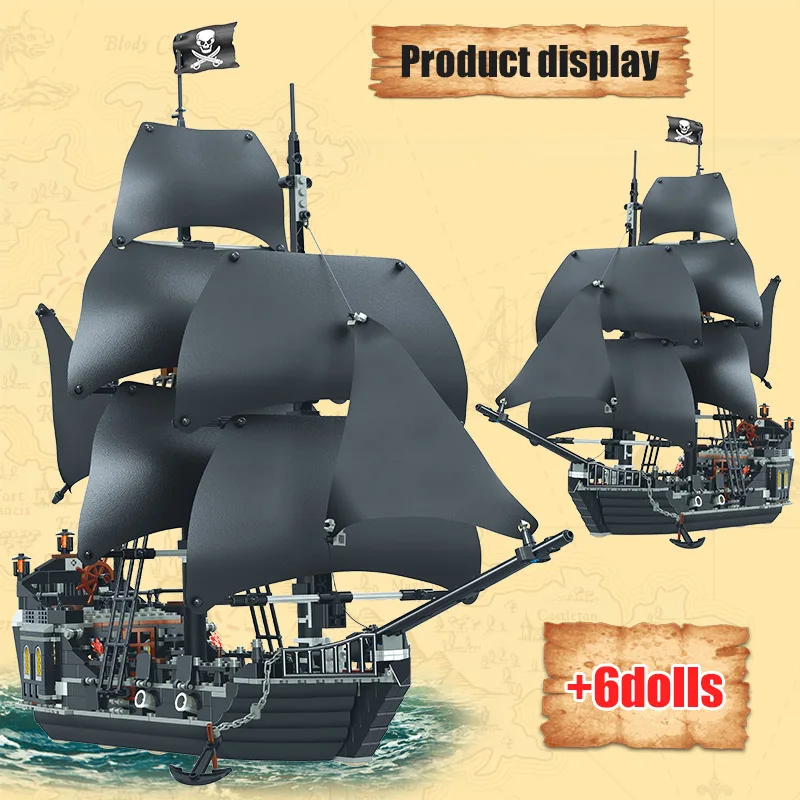875PCS Pirates of the Caribbean byggesten Legetøj Kompatibel Model For The Black Pearl Skib Mursten Legetøj, som Børn Drenge 3