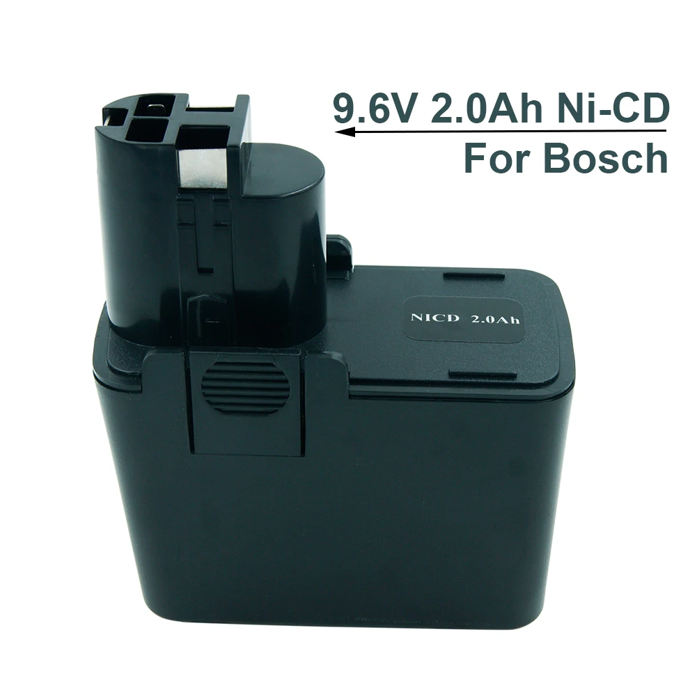 2STK 9,6 V 2000mAh Ni-CD Genopladelige Batteri for Bosch el-Værktøj BAT001 2607335037 2607335072 2607335152 3