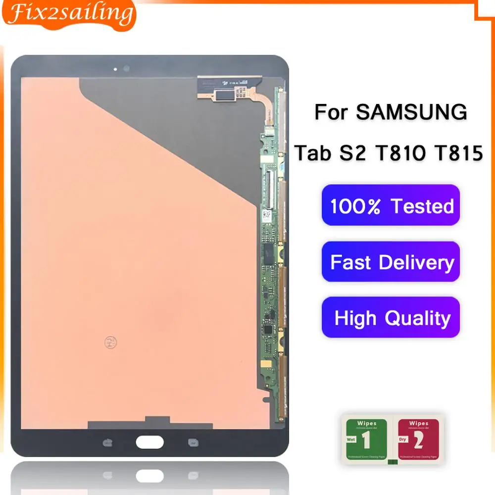 Nye LCD-Skærm Touch screen Digitizer Sensorer Montage Panel Erstatning For Samsung GALAXY Tab S2 9,7 Tommer T810 T815 3