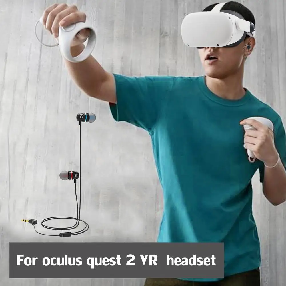 Kabelforbundne Hovedtelefoner Til Oculus Quest2 VR Headset Dyb Bas Gaming Headset Hovedtelefon I-øret Øretelefoner Til Oculus Quest2 VR Tilbehør# 3