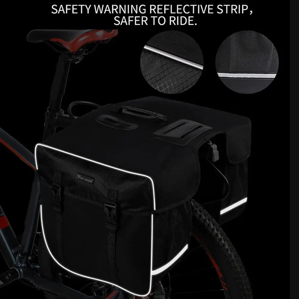 MTB cykel kuffert, taske,Cykel bageste rack plads bæreposer,Stor kapacitet cykling hale sadel taske dobbelt cykeltasker sag 3