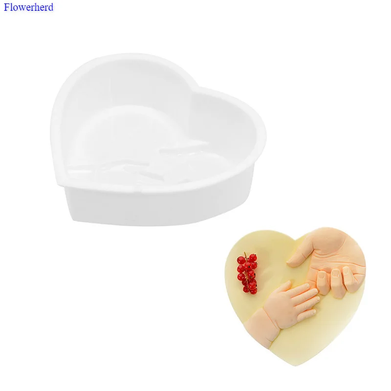 Ny Kage Udsmykning Værktøjer Thanksgiving Day 3D Hjerte Form Fondant Kage Silikone Formen DIY Chokolade Kiks Skimmel Mousse Kage Skimmel 3