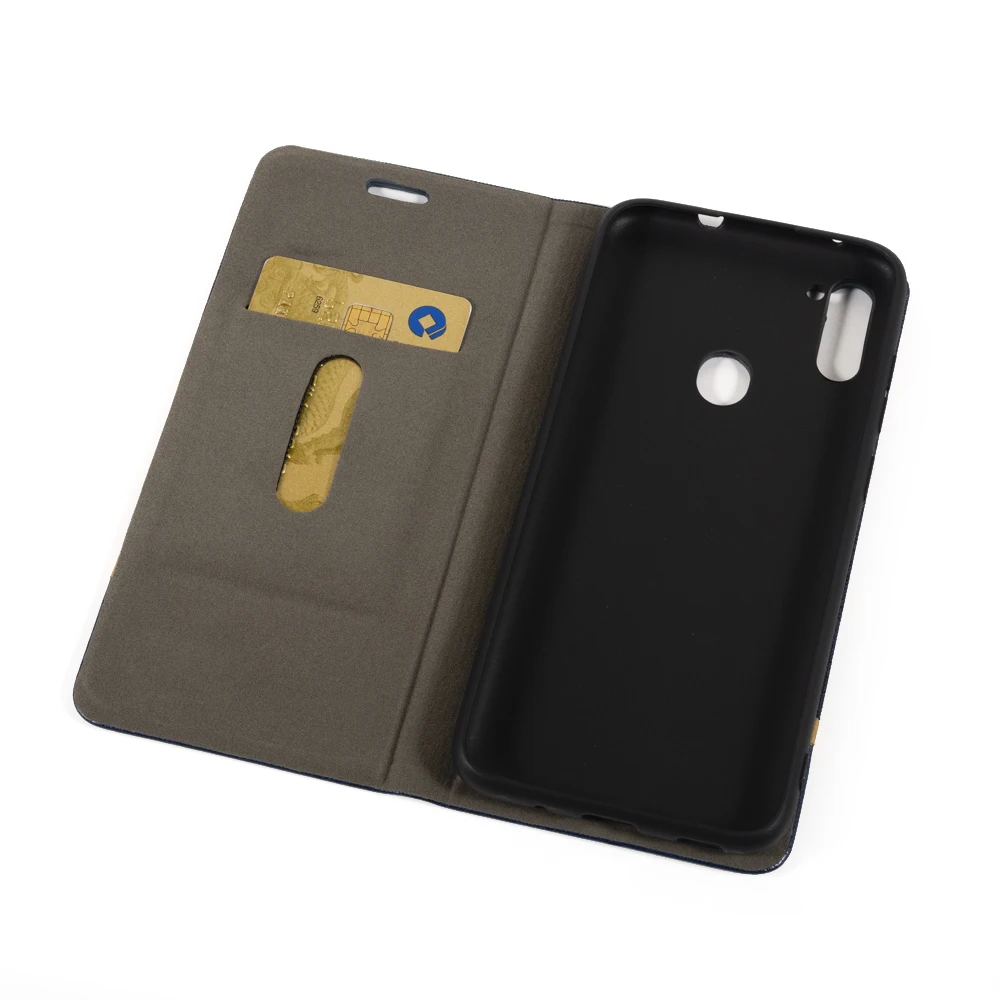 PU Læder Tegnebog taske Til Samsung Galaxy M11 Business Phone Case For Samsung Galaxy M11 Bog Tilfælde Blød Silikone bagcoveret 3