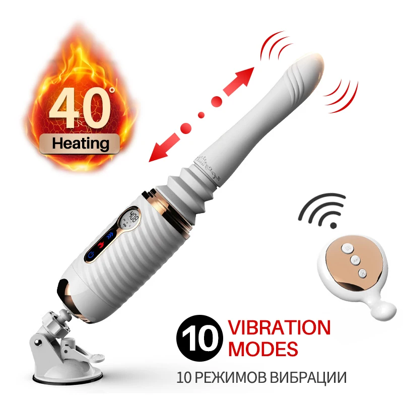 Sex Maskine Stærk Varme G Spot Vibrator Realistisk Dildo 10 Modes Silikone Opfylde Fjernbetjening Voksen sexlegetøj til Kvinder 3