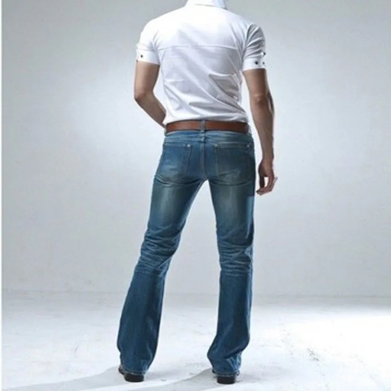 2020 Spring Ny Mænds Modis Mikro-horn Blå jeans koreanske version af tidevandet Slank Lille trompet Denim bukser Biker jeans Størrelse 38 3