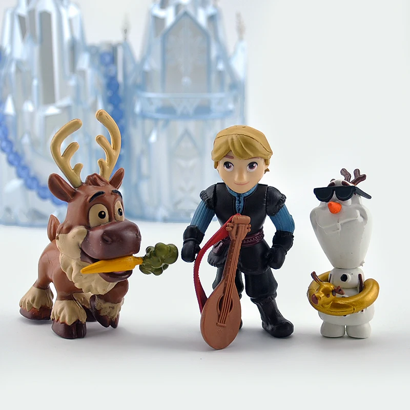 6stk/meget Varm Animationsfilm Snow Queen Olaf Anna Elsa Smukke Søde Dukke Legetøj, som Børn Dukke Ornamenter Action Figurer, Legetøj Til Børn Gaver 3