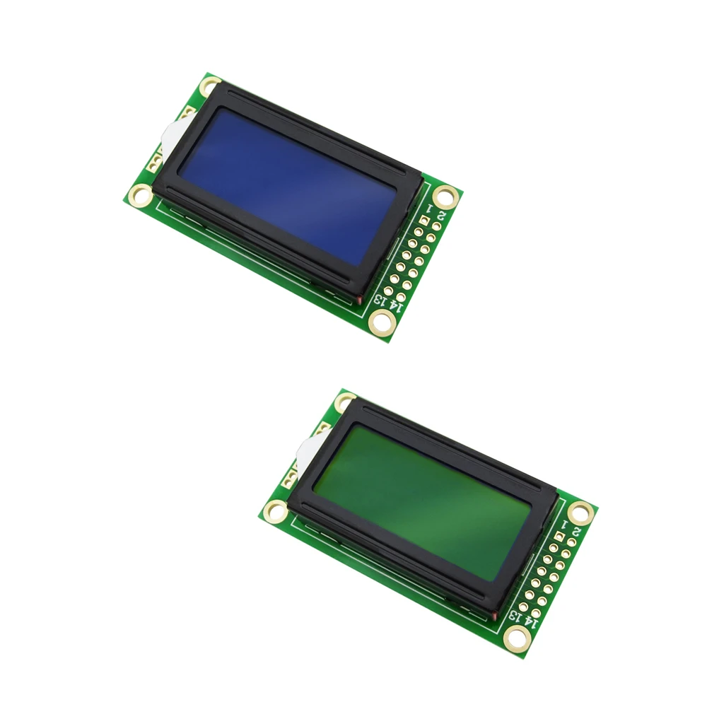 10stk 8 x 2 LCD-Modul 0802 Karakter Skærmen blå/gul grøn 3
