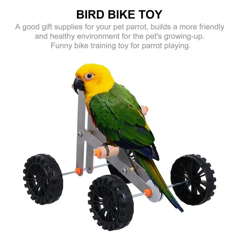 1pc Fugl Intelligens Uddannelse Toy Papegøje Cykel Toy Tre-Hjulet Fire-Hjulet Pædagogiske Fugl Fod Talon Toy Papegøje Cykel-Toy 3