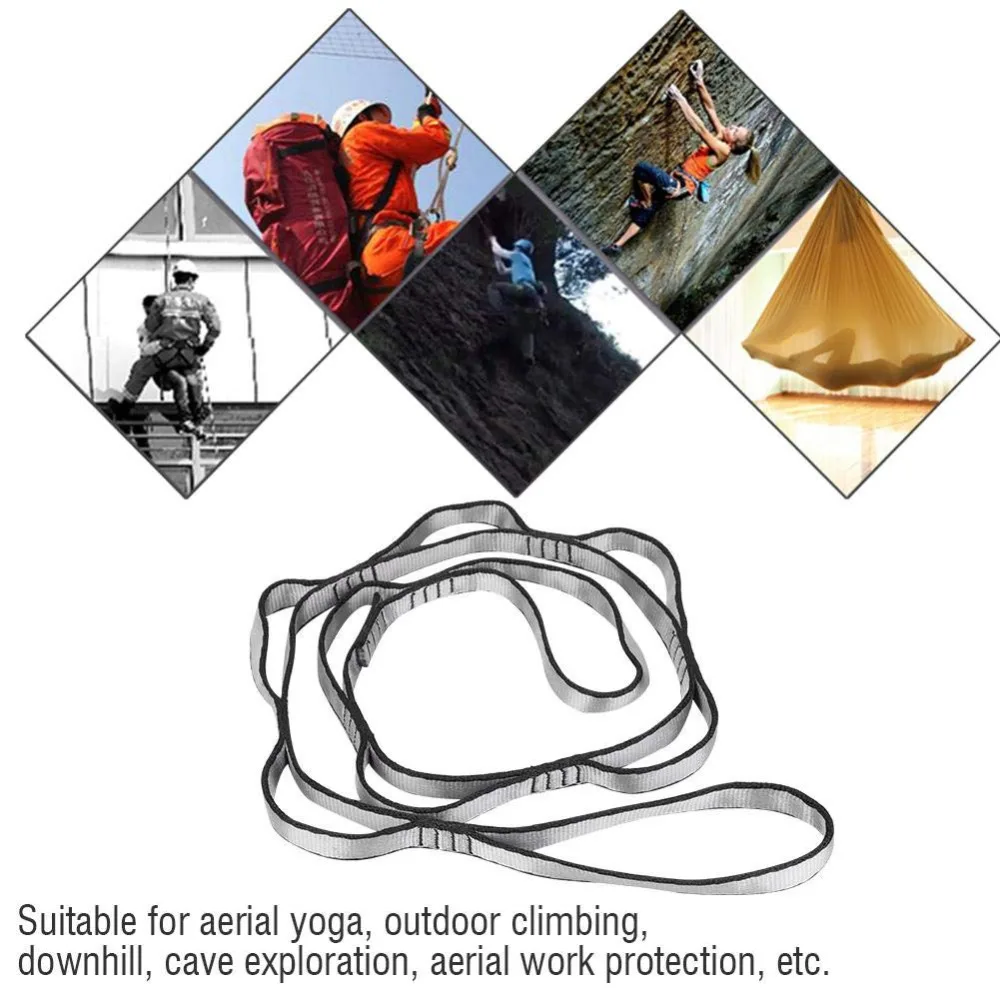 1 Par Yoga Stræk Bælter Yoga Daisy Chain Yoga Hængekøje Antenne Swing Slynge Rem Strækker Sig Udendørs Camping Udvidelse Reb 3