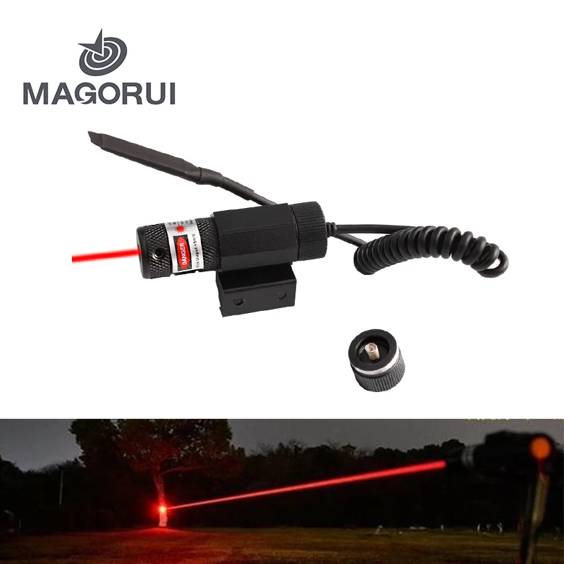 MAGORUI Taktiske Mini Red Dot Laser Syn for Picatinny og Riffel med 650nm Justerbar 11mm/20mm Picatinny/Weaver Montere 3