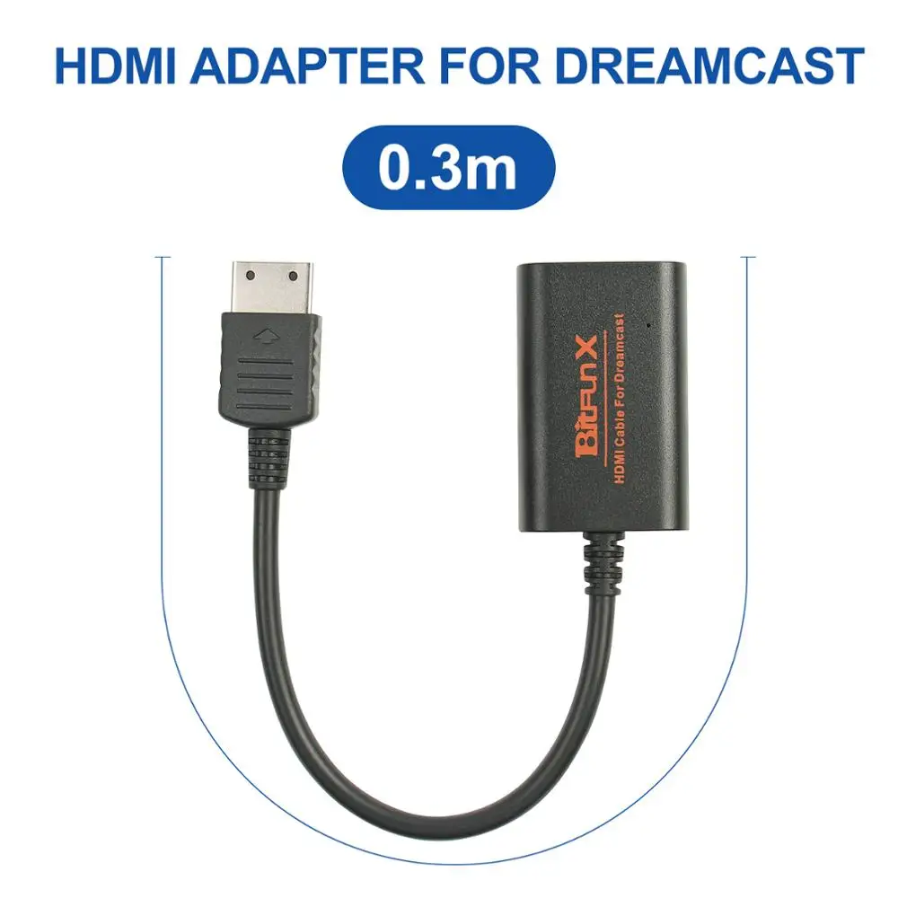 HDMI-Adapter til Sega Dreamcast Spillekonsoller HDMI/HD-Link Kabler High Definition Link Kabel Ledning til Sega Dreamcast 3