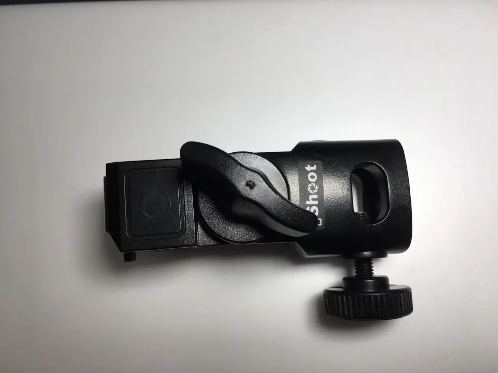 IShoot Mini Flash Bracket/Paraply Holder-Universal Metal Hot Shoe Mount til Canon Nikon, Pentax Olympus Sony HVL-F60M Speedlite 3