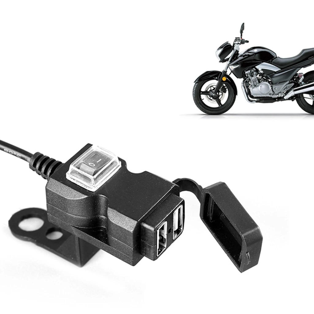 Dual USB Port 12V Vandtæt Motorcykel Styret Oplader 5V 1A/2.1 EN Adapter til Strømforsyning Stik Til Telefon, Digital Kamera, MP3/4 3