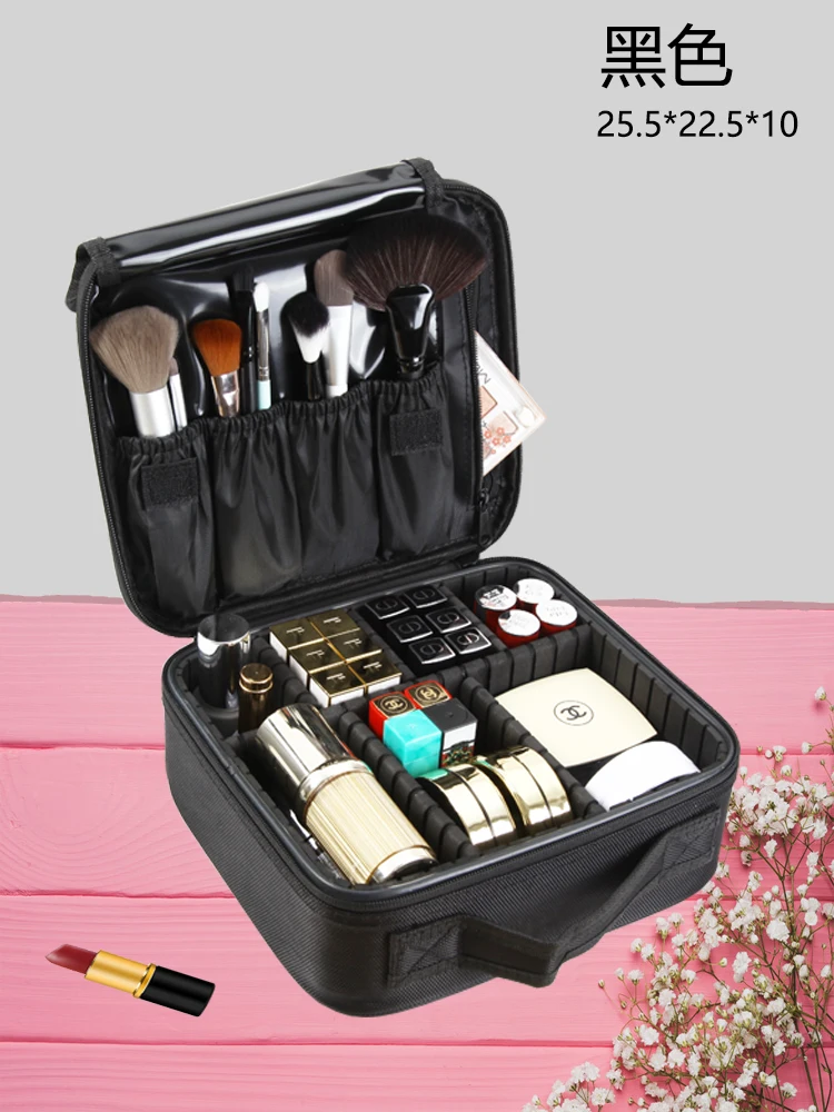 Makeup Vandtæt Stor opbevaringspose Rejse Hængende Sort Zip-Lock Hånd Emballage Kvinder Badeværelse Haven Neceser Taske BY50SN 3