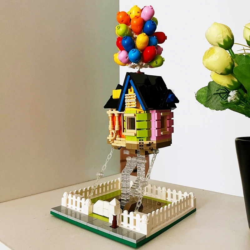 Skaberen af serien Ballon Hus byggesten 3D Model Mursten Svævende Ballon Hus Legetøj Til Drenge Julegave 3