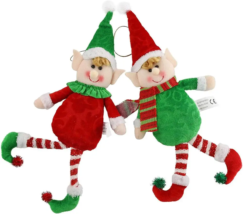 4stk Bløde Nisser Dukker juletræspynt Legetøj, Julepynt Hjem til Jul Døren Dekorationer 3