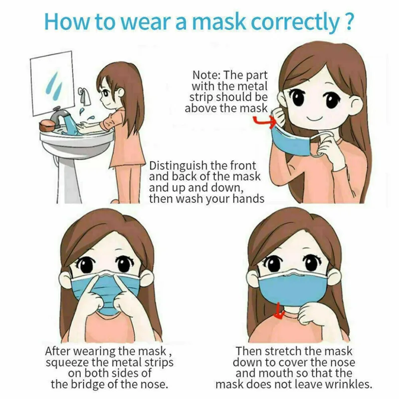 5-200pcs Sort Disponibel Maske Medicinsk Masker Health Care Dækker Mund, Masken Disponibel 3Ply ansigtsmaske på lager 3