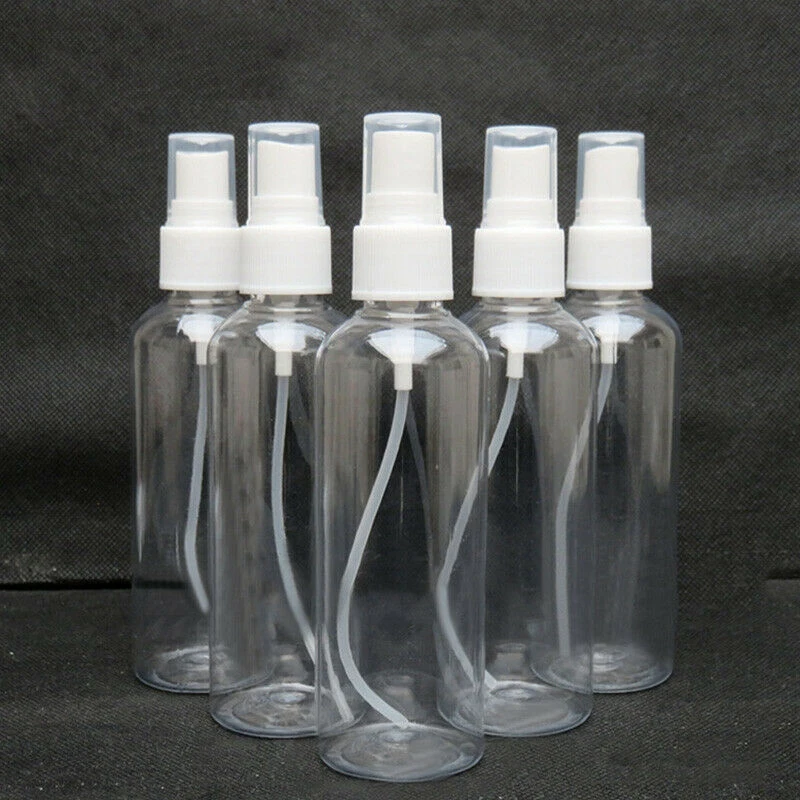 50STK 100 Ml Transparent Plast Parfume Forstøver Lille MIni Tom Spray Genpåfyldelig Flaske Rejse Flasker Sæt 3