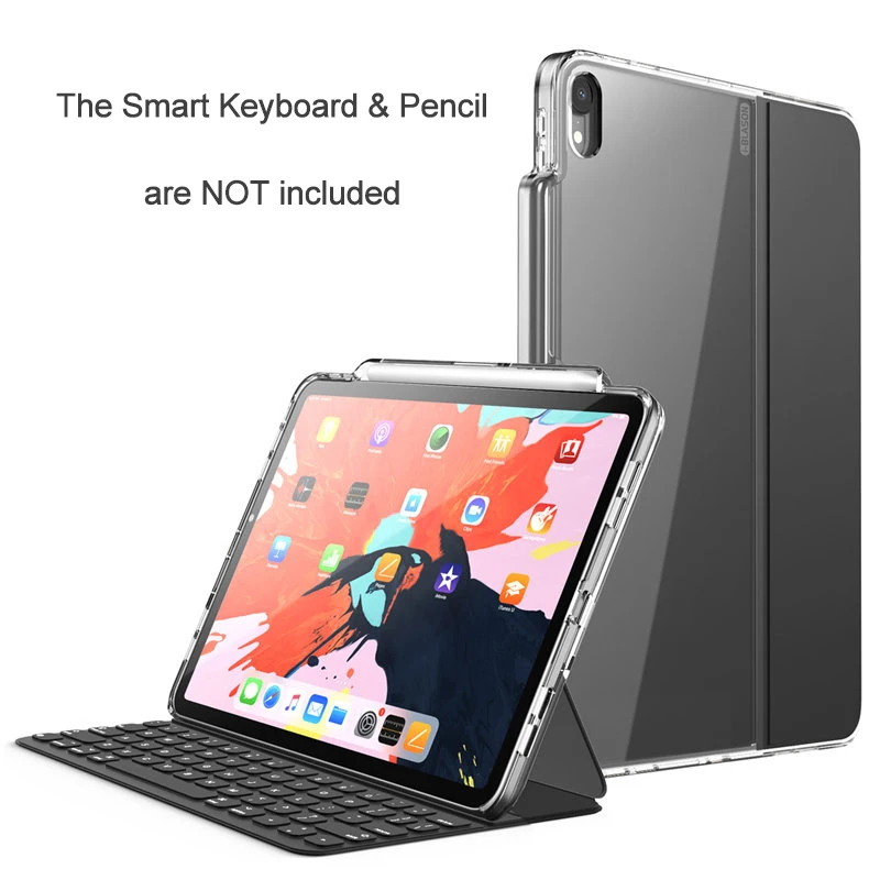 Smart Keyboard/Blyant er IKKE INKLUDERET!Jeg-BLASON Til iPad Pro 12.9 Tilfælde 2018 Med Blyant Indehaveren Kompatibel med Officielle Tastatur 3