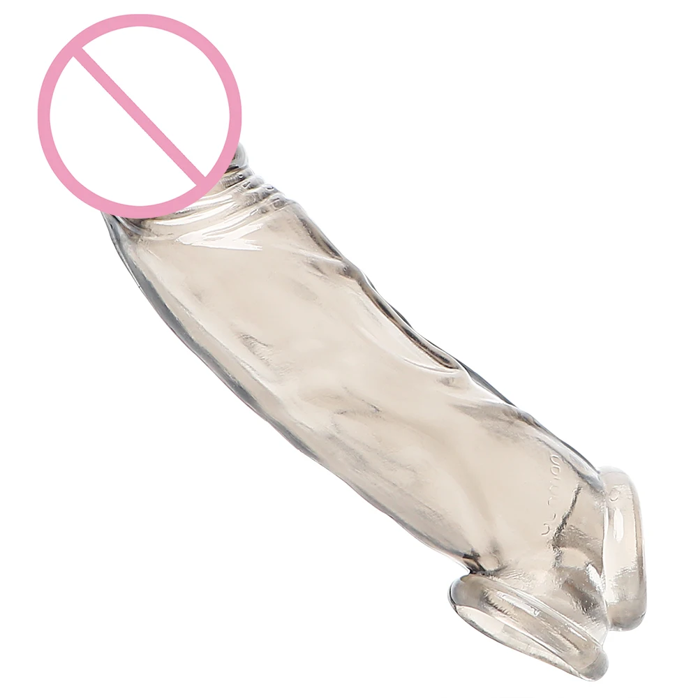 Blød Extender Kondom Mænd Cock Ærme Forsinket Sædafgang Penis Ring Erotisk Sexlegetøj Til Mænd Gay-Genanvendelige Fetish Dick Sleeve 3