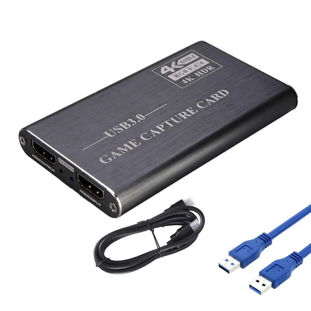 4K HDMI-Spil Video Capture-Kort USB3.0 1080P Grabber HDMI-Dongle Capture Kort for OBS Fange Spil Capture Kort Live Streaming 3
