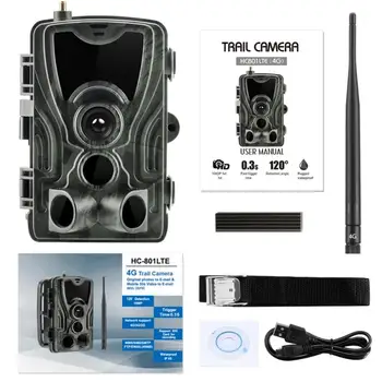 4G Trail Kamera Dyreliv Jagt overvågningskameraer HC-801LTE 16MP 0.3 S Udløse Infrarøde Med Antenne Jagt på Vilde Kamera 1