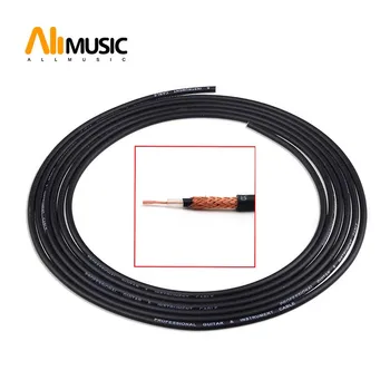 4MM Diameter PVC Kabel-Guitar Kabel-Dual Core Lav Støj Instrument Kabel-Sort 1