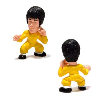4stk 3 tommer 8cm PVC Model for Kongen af Kung Fu Bruce Lee Action Figur 75-års Jubilæum Dekorationer Toy 4