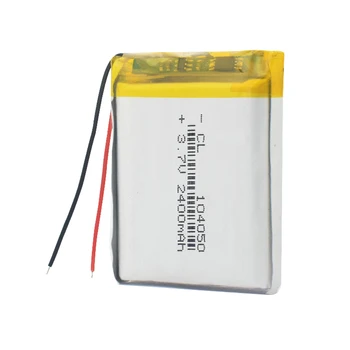 4stk Genopladelige 3,7 V 2400mAh Li-Po Batteri 104050 Lithium Polymer Batteri, Li-Po-li-ion-Lipo celler Til GPS, MP3-MP4, PDA, Kamera 2
