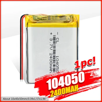 4stk Genopladelige 3,7 V 2400mAh Li-Po Batteri 104050 Lithium Polymer Batteri, Li-Po-li-ion-Lipo celler Til GPS, MP3-MP4, PDA, Kamera 4