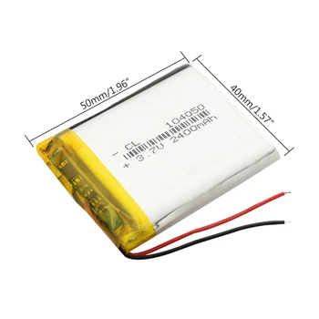 4stk Genopladelige 3,7 V 2400mAh Li-Po Batteri 104050 Lithium Polymer Batteri, Li-Po-li-ion-Lipo celler Til GPS, MP3-MP4, PDA, Kamera 5
