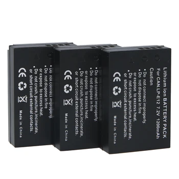 4stk LP-E12 LPE12 LP-E12 Kamera Batteri Batería Batterie AKKU + LCD-USB-Oplader Til Canon M 100D Kys X7 Rebel SL1 EOS DSLR-M10 5