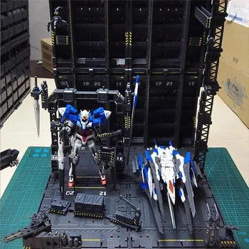 4stk/set DIY Mekanisk Kæde Handling Displayet Base Maskine Reden Handling Base med Decals til MG 1/100 Gundam Model Reservedele 2