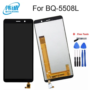 5.45 Tommer For BQ Mobile BQ-5508L Næste LTE BQ 5508 BQS 5508L LCD-Skærm Med Touch screen Digitizer Sort Farve Med Værktøjer Tape 0