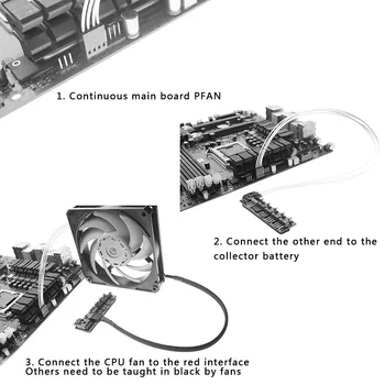 5 Port PC PWM Fan Hub Splitter Kabel-Speed Controller Adapter til 4 Pin PWM Køler køleventilator Computer Adapter Tilbehør 4