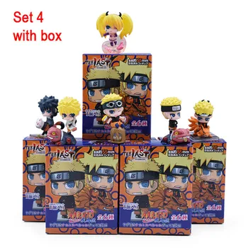 5 Sæt 6stk Naruto PVC-Action Figur Tegnefilm Uzumaki Naruto, Sasuke Haruno Sakura Kakashi Collectible Model Legetøj Gave Til Børn 0
